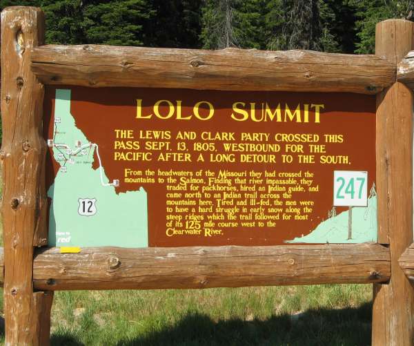 Lewis & Clark Crossed Lolo Pass in 1805
