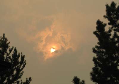 Sun Clouded by Smoke from BC Forest Fire (6 pm)