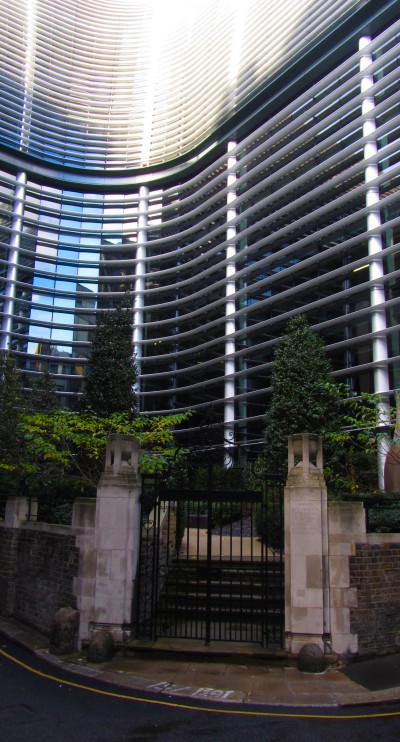 The Wallbrook surrounding St. Swithins Garden, 2010