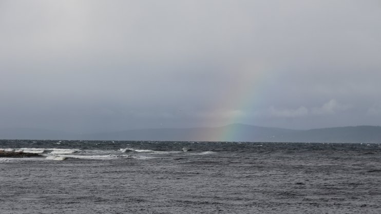 Rainbow over Strait of Georgia